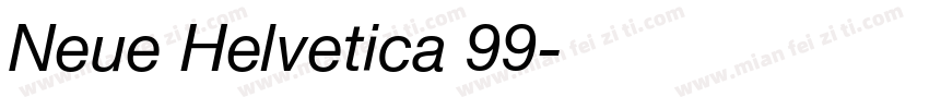 Neue Helvetica 99字体转换